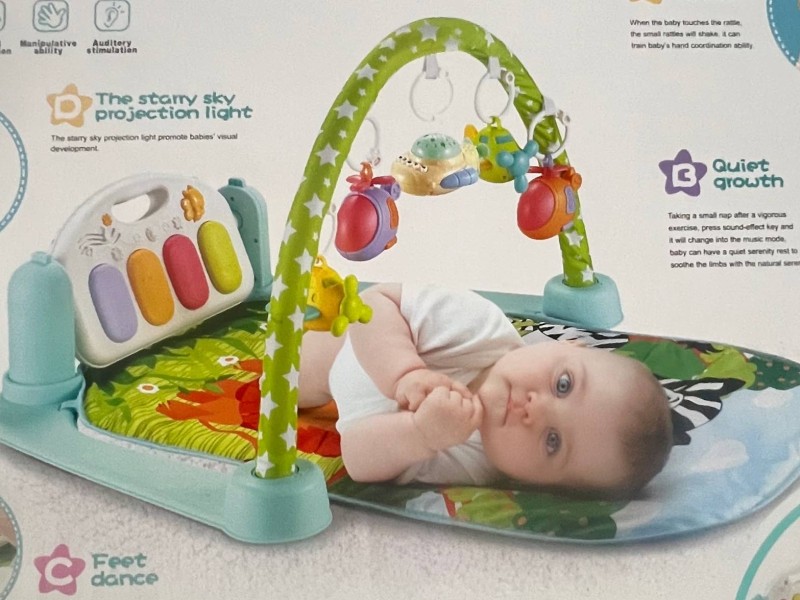 تشک بازی پیانویی طرح گورخر و شیر HAPPY BABY