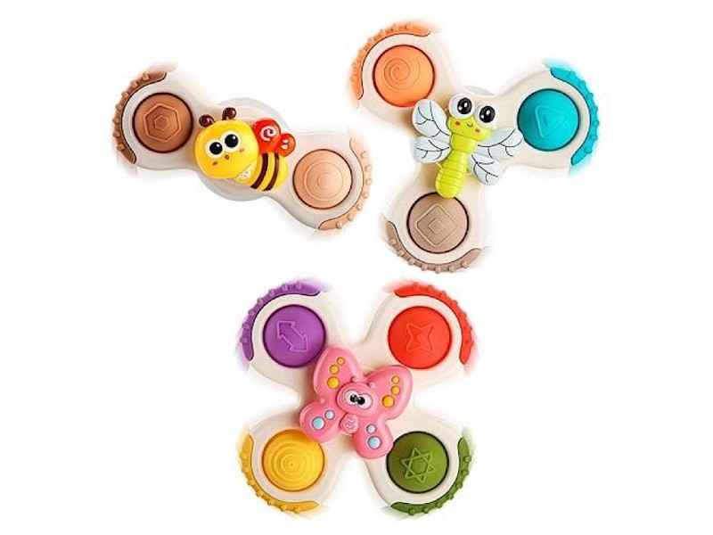 اسپینر چسبان پاپتی 3 عددی طرح حیوانات اسباب بازی SPINNING TOYS