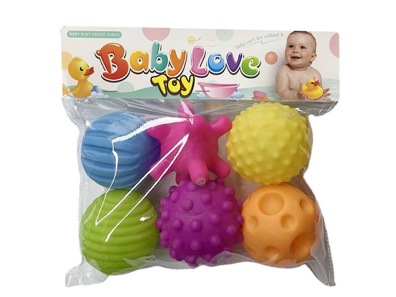 توپ حسی سوتی 6 عددی نوزادی  BABY LIVE