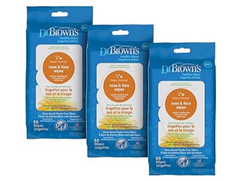 دستمال مرطوب صورت و بینی نوزاد دکتر براون dr browns
