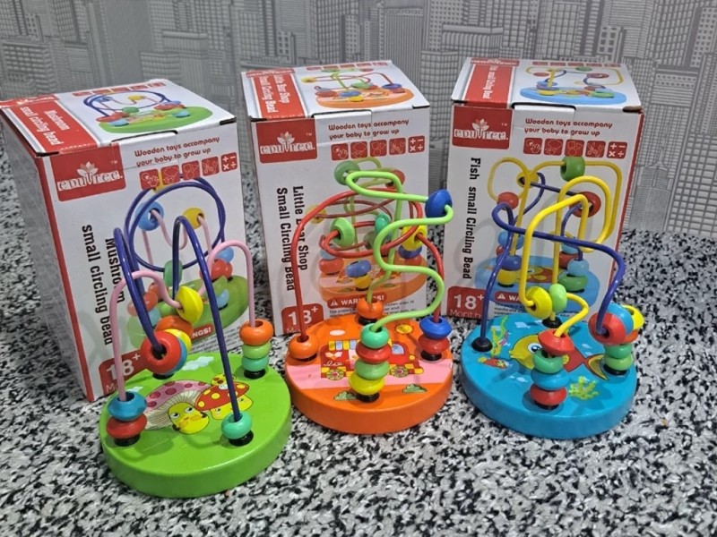بازی مهره و مسیر چوبی کودک (ماز)