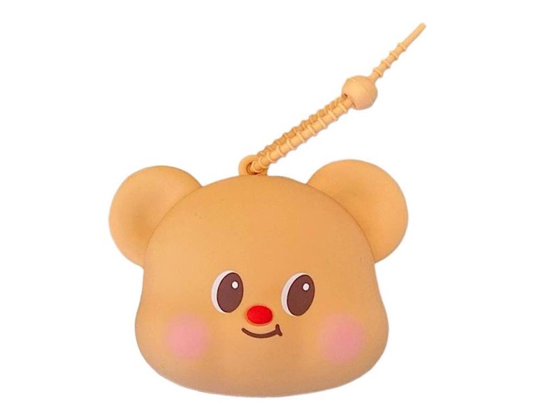 قاب پستانک تمام سیلیکونی زیپی و  آویز دار طرح تدی butterbear