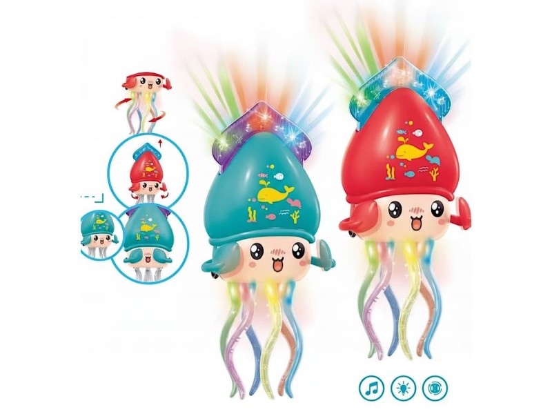 عروسک موزیکال و چراغ‌دار اختاپوس متحرک مدل Squid