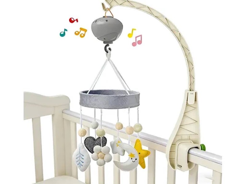 آویز موزیکال و چرخشی بالای تخت نوزاد باطری خور  QICHUNYING TOYS