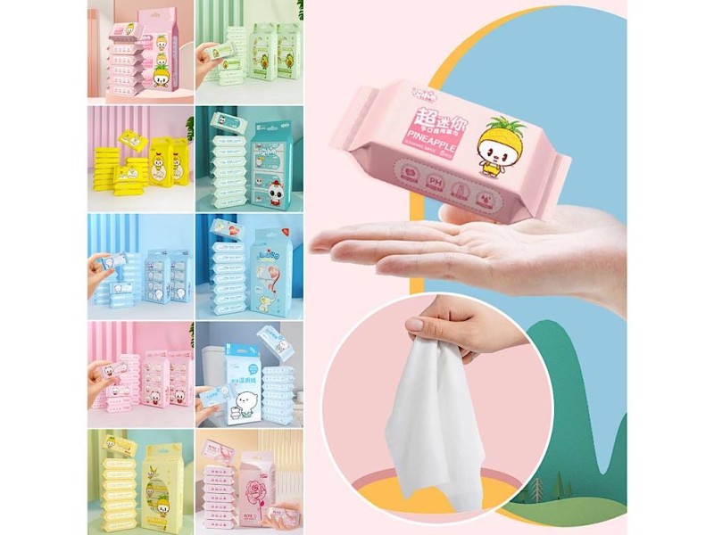 دستمال مرطوب بچگانه 8 برگی (سایز کوچک)