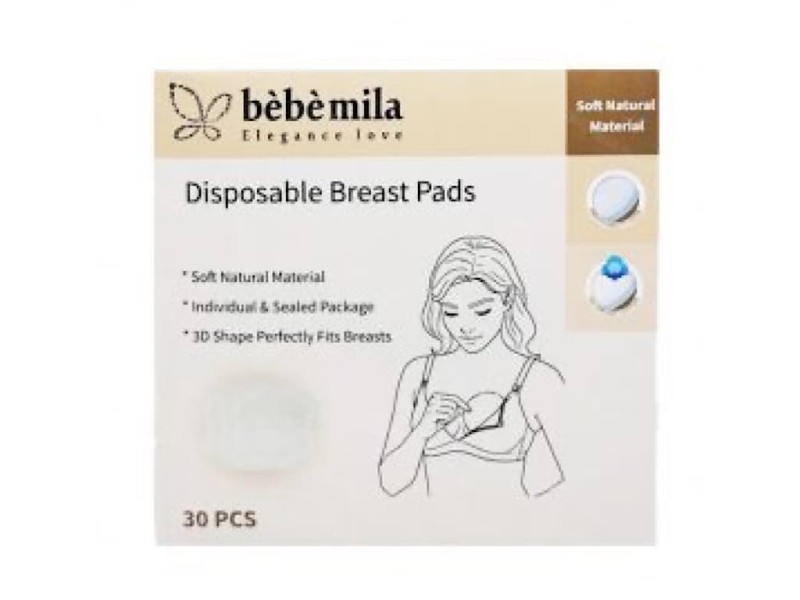 پد سینه یک بار مصرف 30 عددی  با بسته بندی تکی و پلمپ شده  bebemila