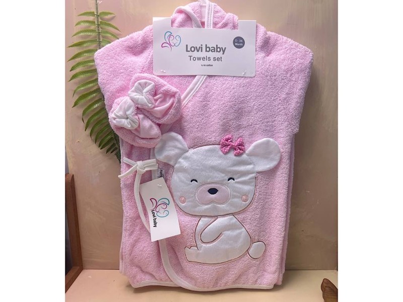 ست حوله 6  تکه طرح تدی نوزادی lovi baby