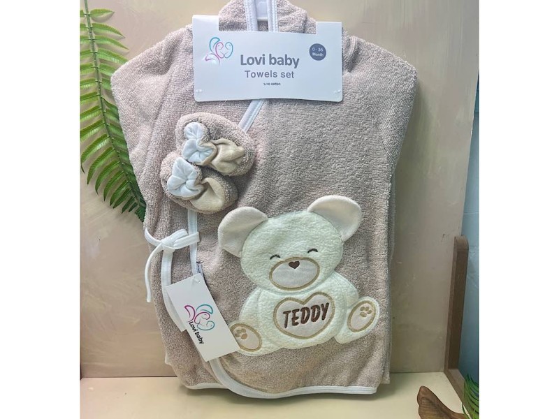 ست حوله 6  تکه طرح تدی نوزادی lovi baby