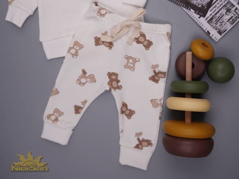 شلوار شیری تمام چاپ نوزادی طرح cubbie نی نی سان nini sun