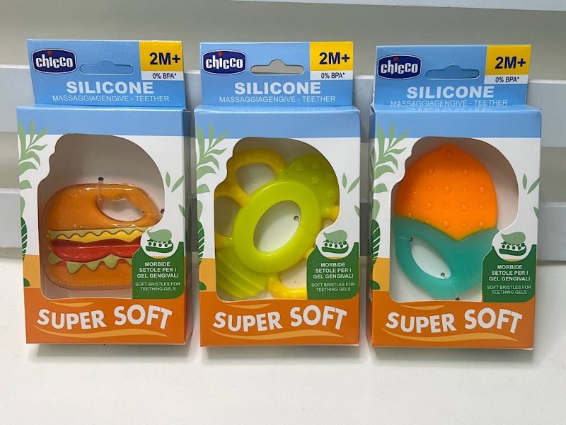 دندانگیر سیلیکونی بسیار نرم نوزادی +2 ماه چیکو CHICCO