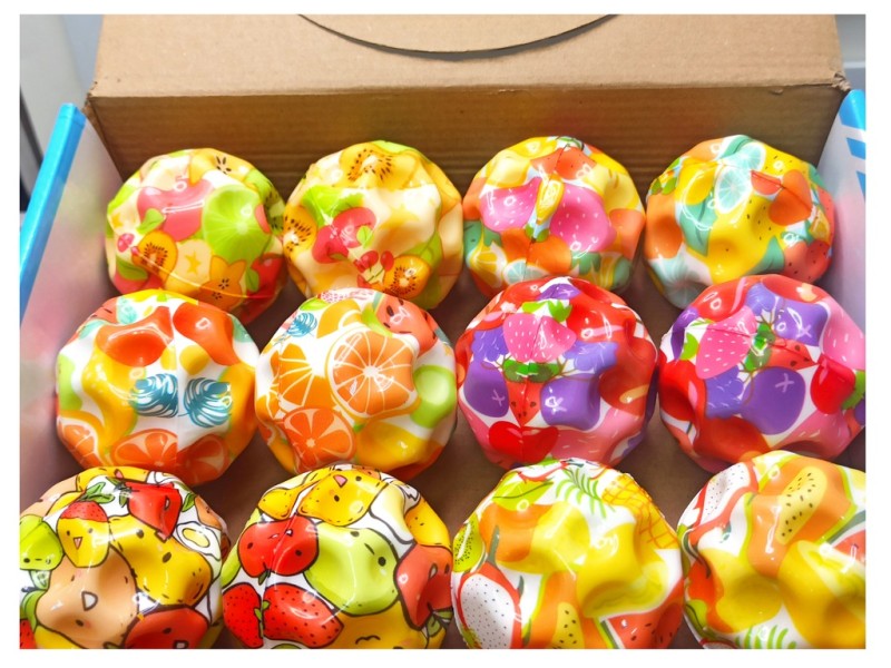 توپ اسفنجی فشرده طرح میوه  مدل Bouncy Ball