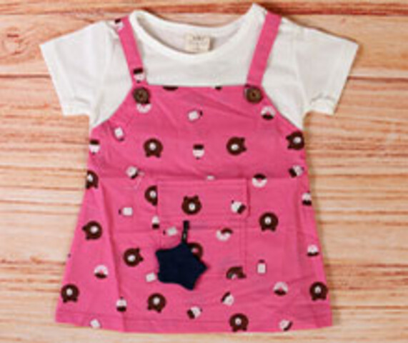 پیراهن طرح پیشبندی sen sen kids