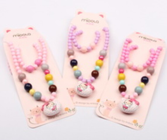 ست دستبند و گردنبند چراغ دار Hello kitty