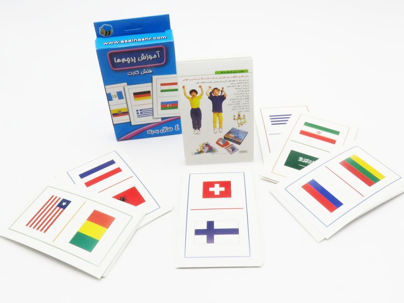 فلش کارت آموزش پرچم ها (104 کشور)