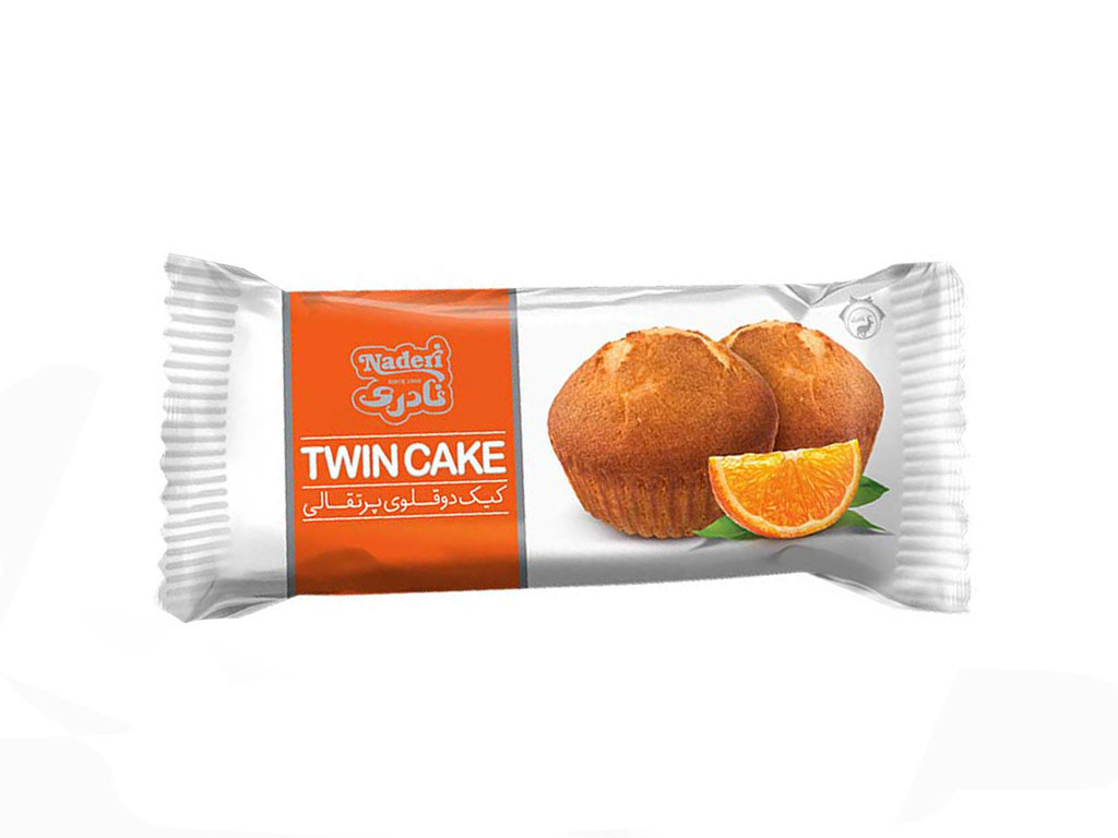 کیک دوقلو پرتقالی 50 گرمی نادری