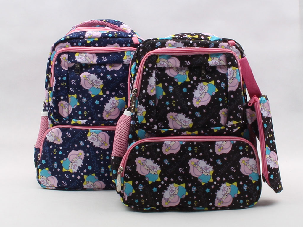 کیف کوله پشتی  و جامدادی ستاره (دارای رنگبندی)
