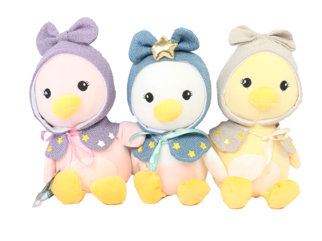 عروسک پولیشی طرح جوجه اردک شنل پوش کیدزلند kids land