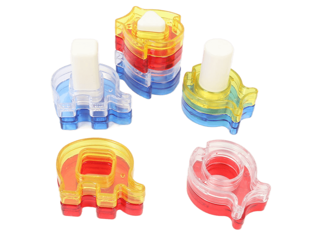 بازی فکری مونته سوری یا بلوک حیوانات رنگی کریستالی atrina toys