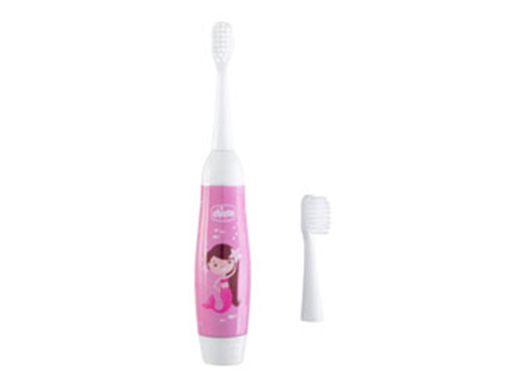 مسواک برقی کودک دخترانه مدل ویبره دار با سری اضافه چیکو chicco