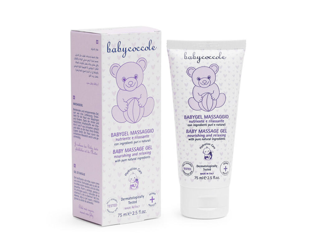 ژل ماساژ نوزاد حاوی روغن بادام 75 میل بی بی کوکول baby coccole اورجینال