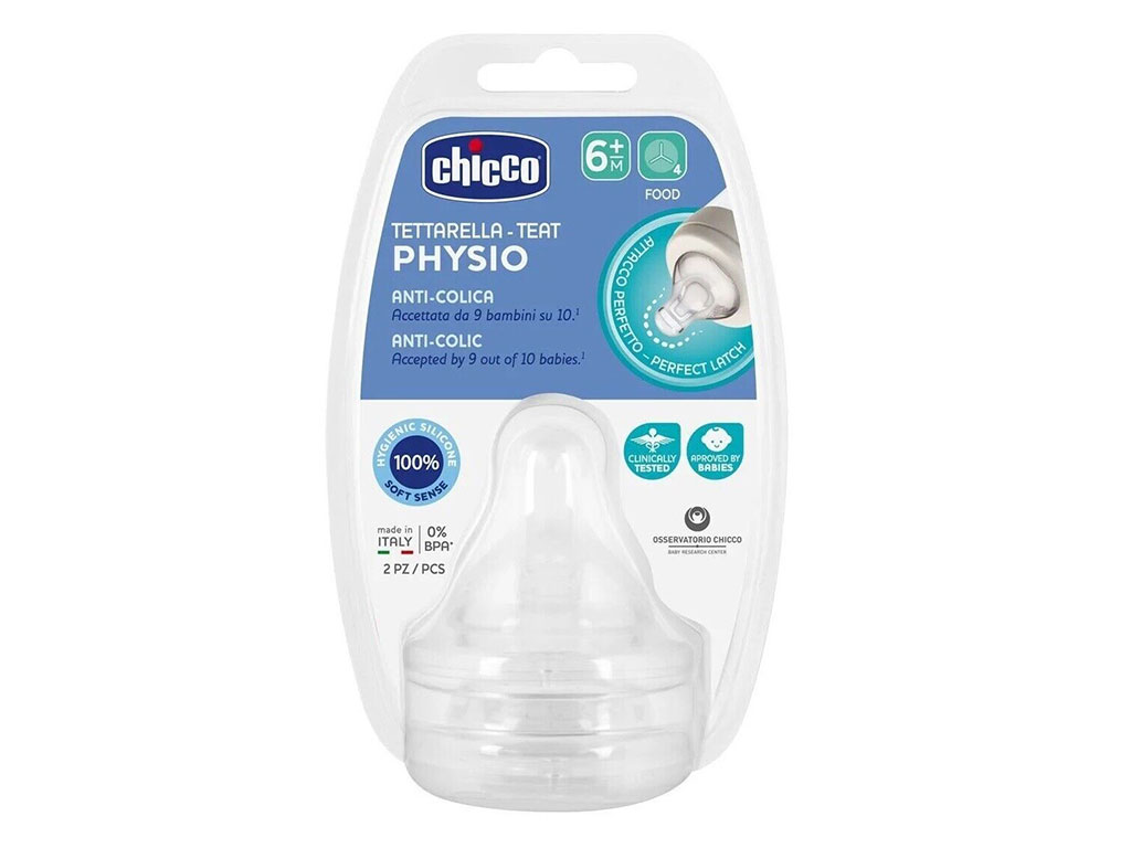 سر شیشه شیر آنتی کولیک دو عددی جریان مایعات غلیظ بالای 6 ماه چیکو Chicoo