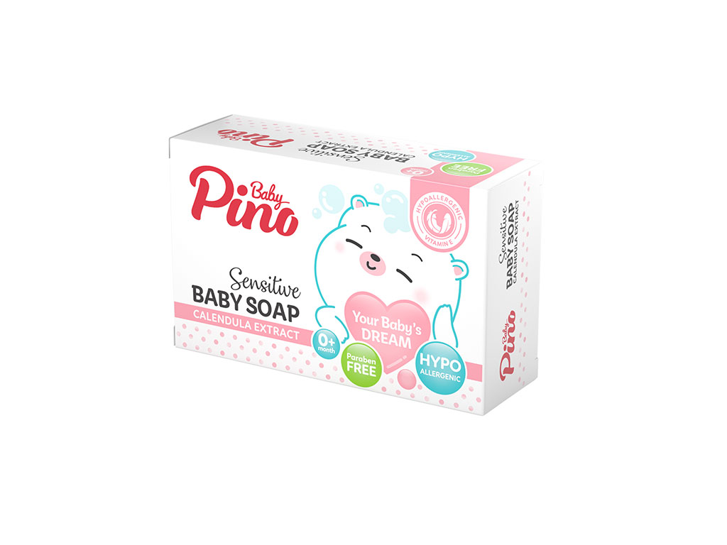 صابون کرمی نوزاد و کودک با پوست های حساس وزن 100 گرم پینو بیبی pino baby