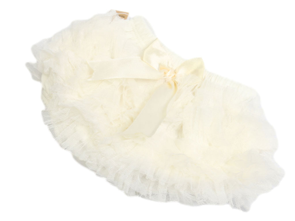 شورت پرنسسی سفید و شیری رنگ