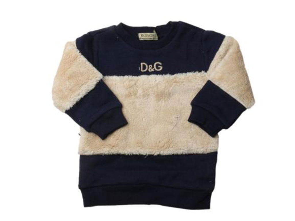 بلوز آستین بلند دورس دورنگ نوزادی طرح D&G رونوال Ronoel