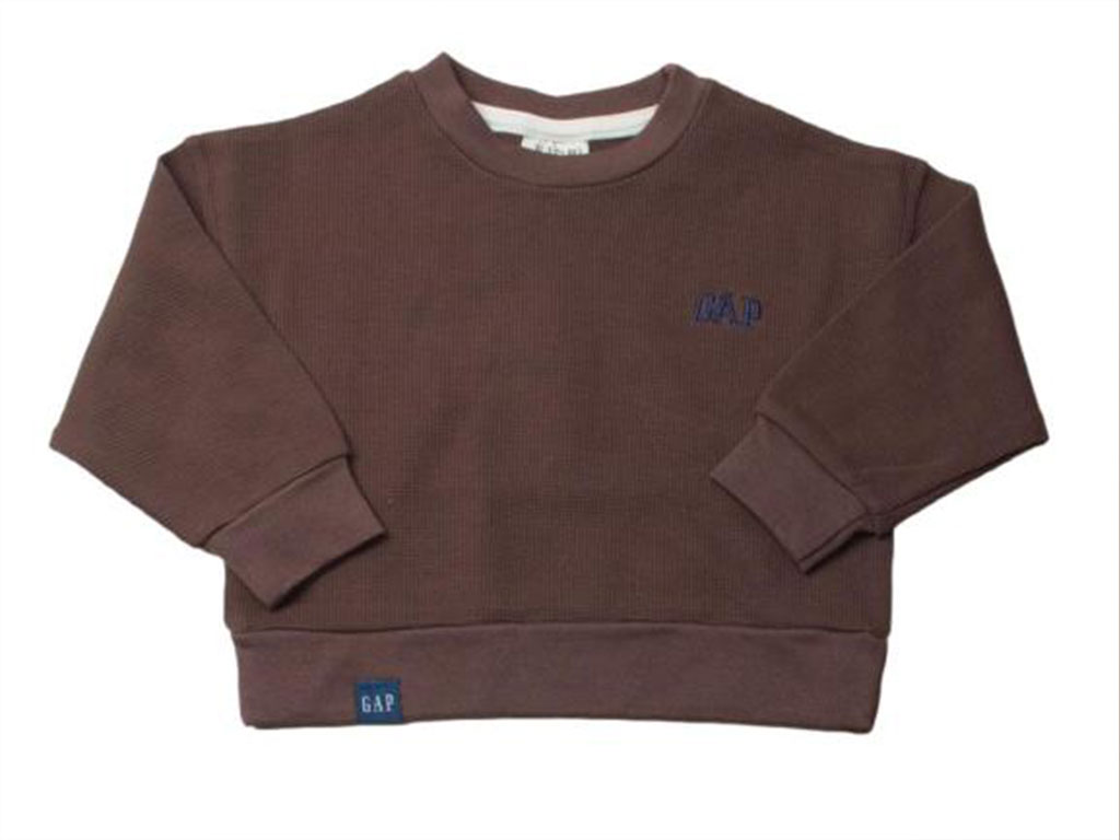 بلوز آستین بلند بیسکویتی نوزادی شکلاتی رنگ بشیر Bashir