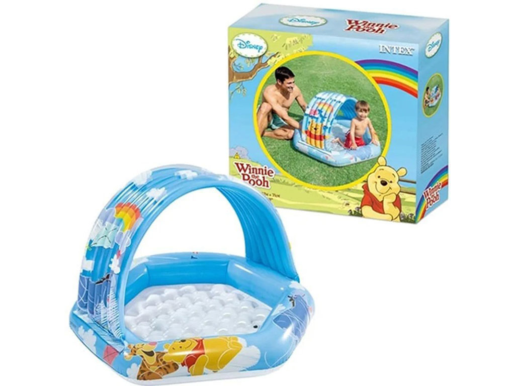 استخر بادی کودک مدل خرس پو ( 71*1.02*1.09 سانتی متر )اینتکس intex