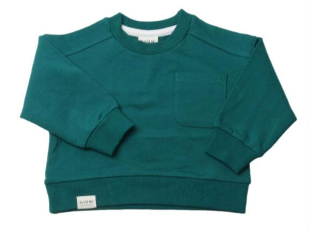 بلوز آستین بلند دورس نوزادی پسرانه رنگ سبز یشمی بشیر Bashir