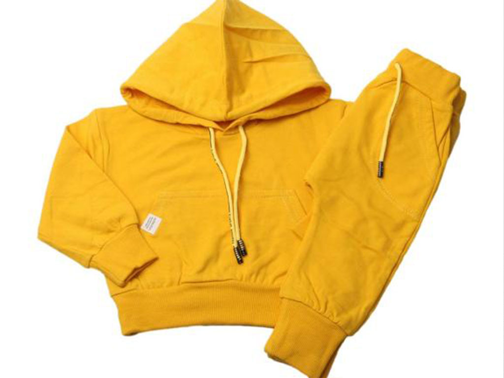 هودی و شلوار دورس رنگ زرد خردلی کالکشن collection
