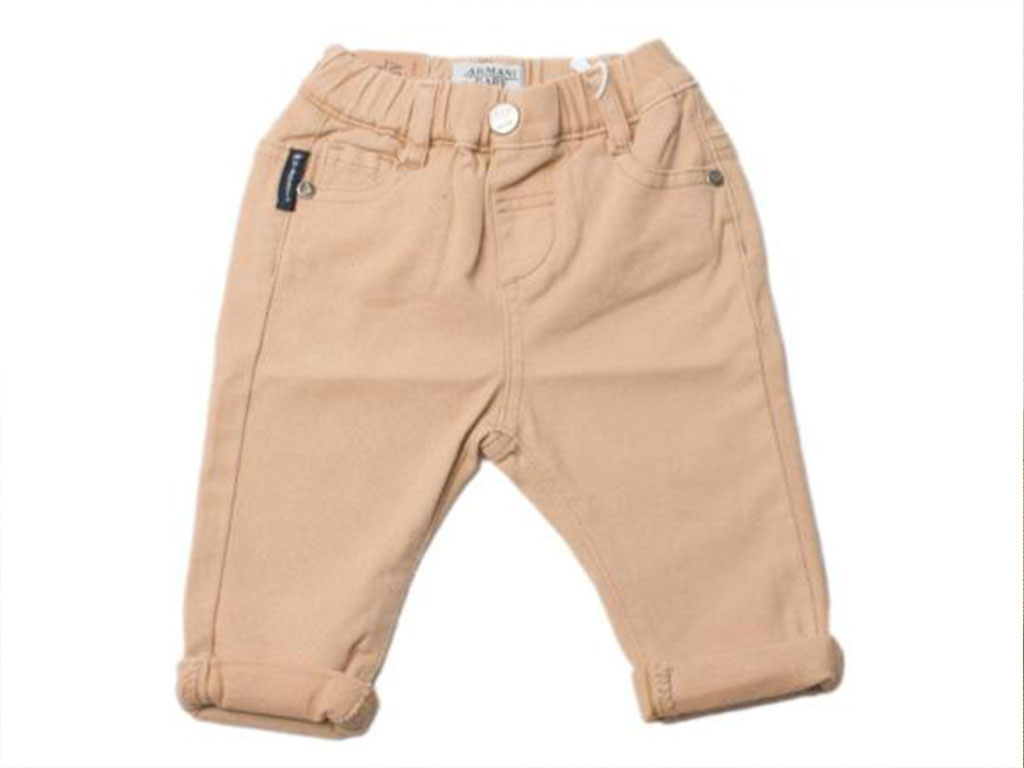 شلوار کتان مام استایل کرم رنگ  آرمانی بیبی Armani baby