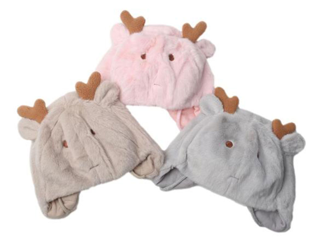 کلاه پولیشی منگوله دار طرح گوزن(دور سر 45 cm)