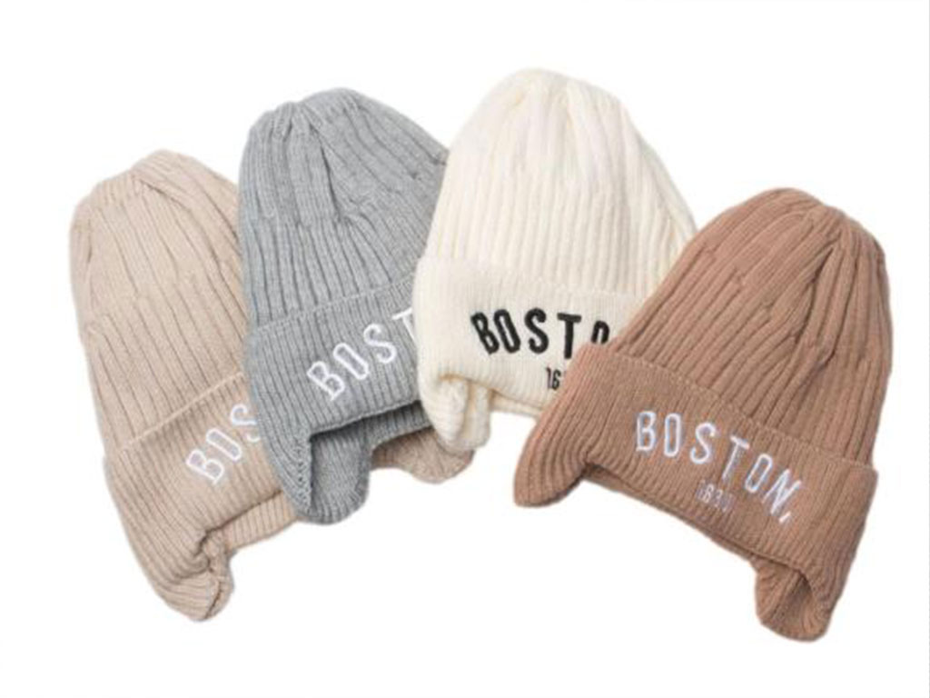 کلاه بافت لبه دار طرح BOSTON (دور سر 40 cm)