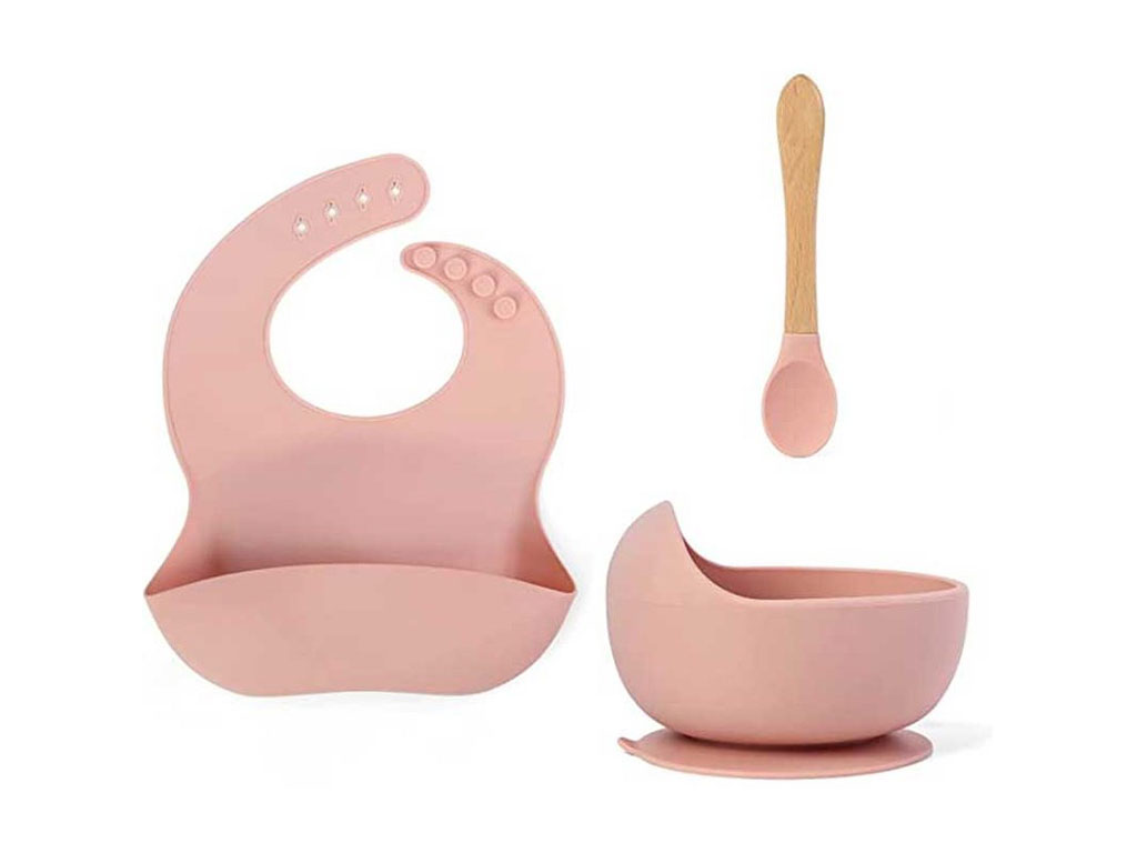 ست ظرف غذا چسبان سیلیکونی نوزاد و کودک والابی لیتل Wallaby Little (3 تکه)