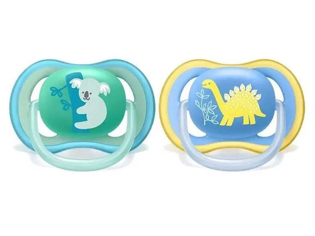 پستانک ارتودنسی دو عددی نوزادی +18 ماه مدل ultra air فیلیپس اونت philips avent