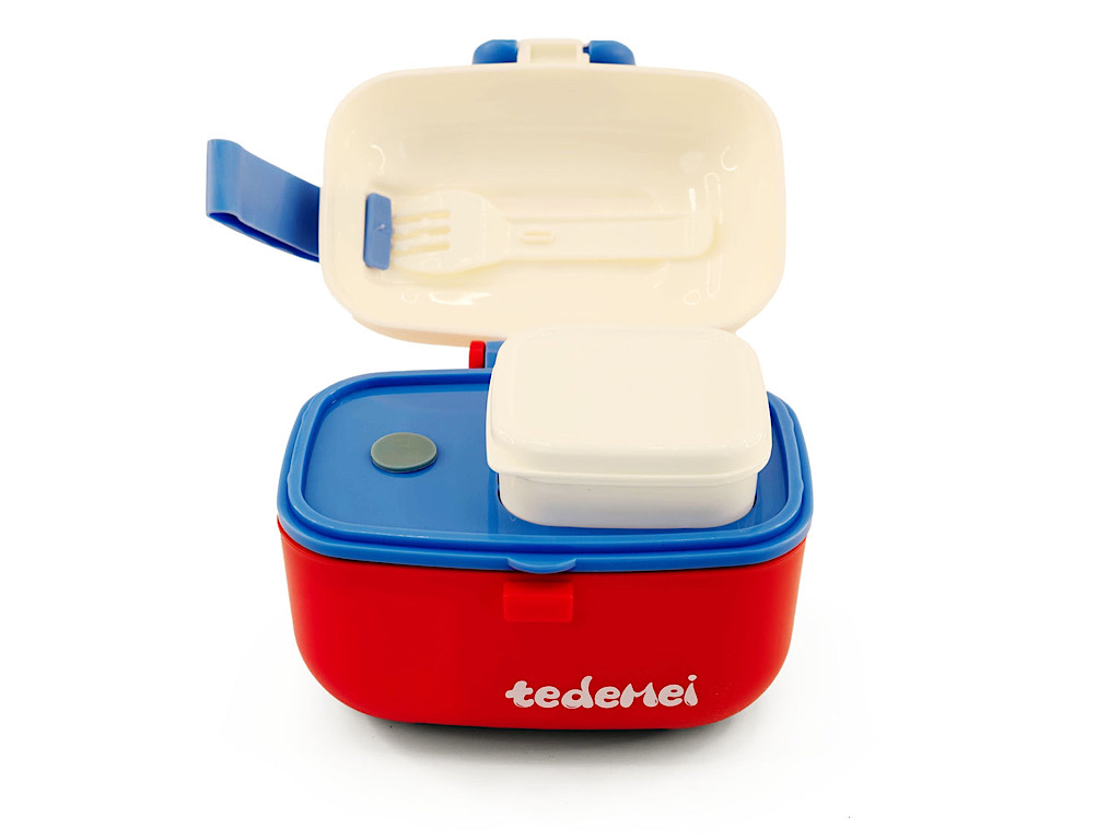 ظرف انبار غذا و شیر خشک به همراه چنگال با بند سیلیکونی تدمی TEDEMEI