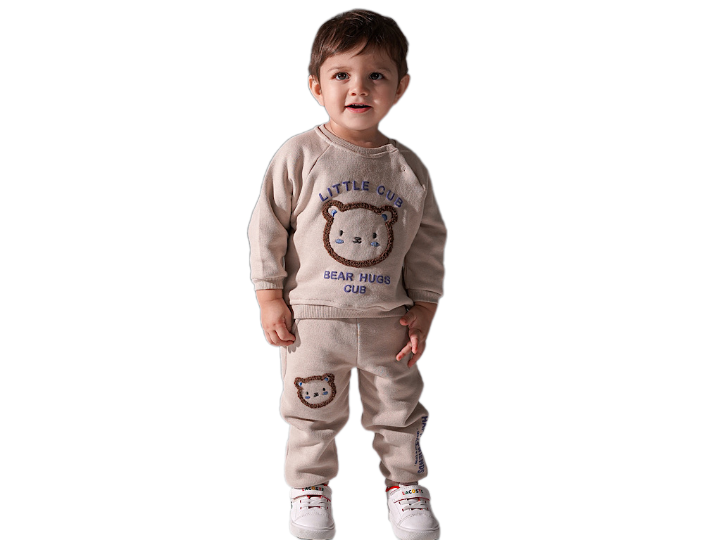 بلوز شلوار توکرکی نوزادی طرح خرس PAPO