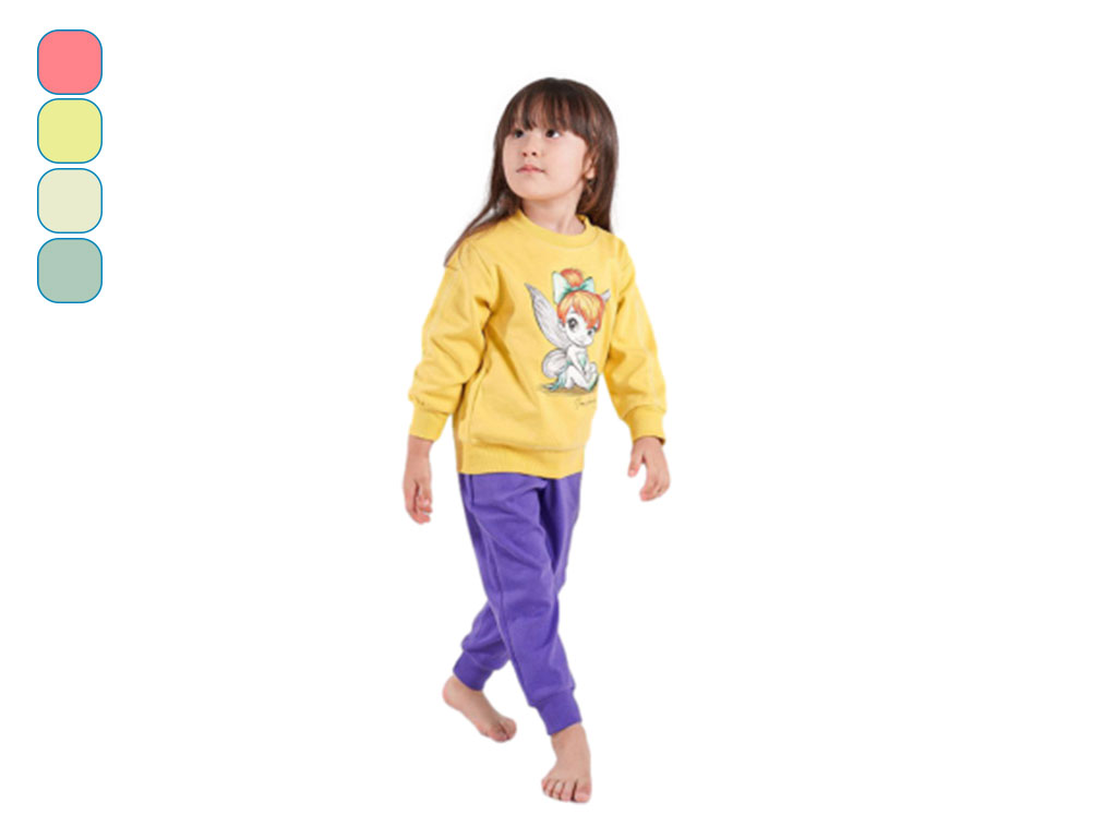 بلوز و شلوار راحتی 2 سال دخترانه دورس طرح تینکربل کیدومکس kidomax