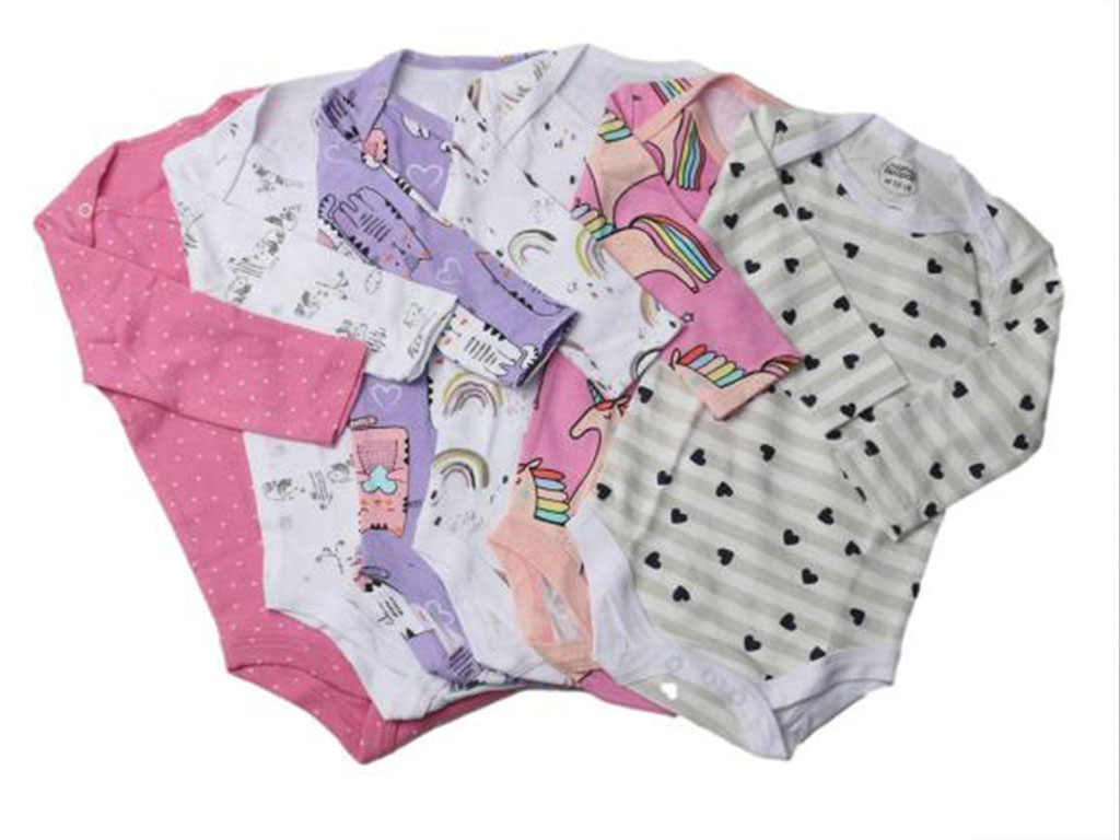 بادی آستین بلند دخترانه نوزادی سایز 18-12 ماه ماماس اند پاپاس Mamas & papas