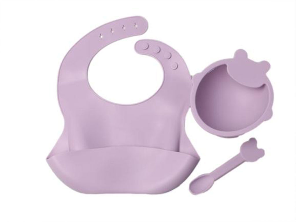 ست ظرف غذا چسبان سیلیکونی نوزاد و کودک (3 تکه)