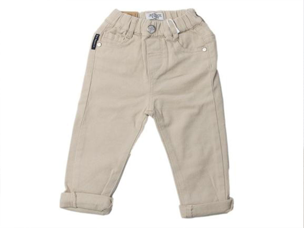 شلوار کتان مام استایل رنگ کرم روشن آرمانی بیبی Armani baby