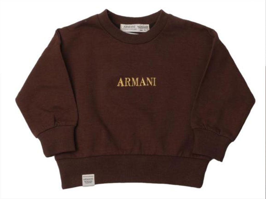 بلوز آستین بلند دورس قهوه ای  پسرانه آرمانی armani