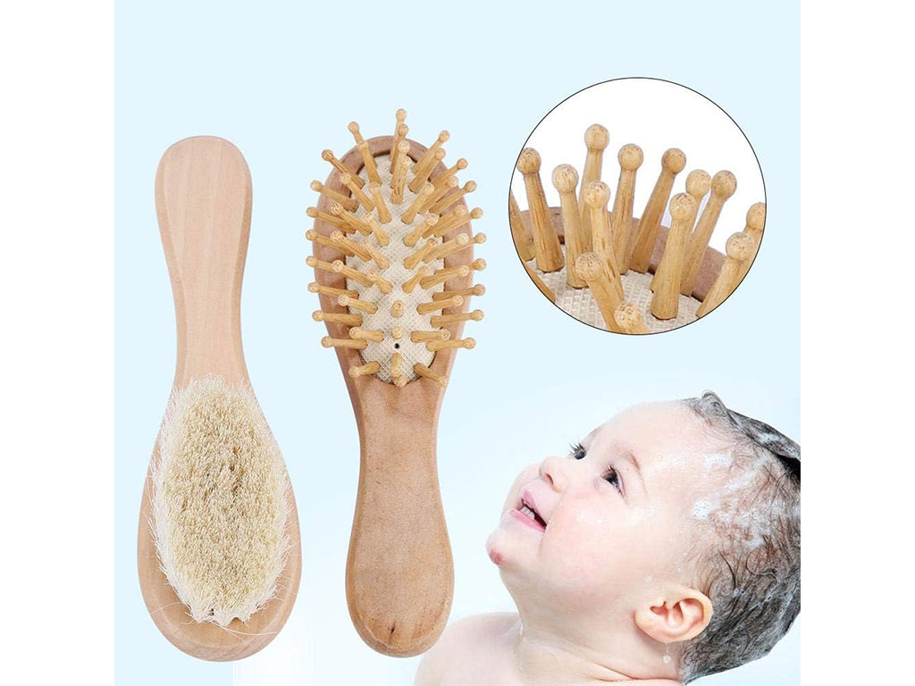 ست شانه و برس چوبی نوزادی scien baby