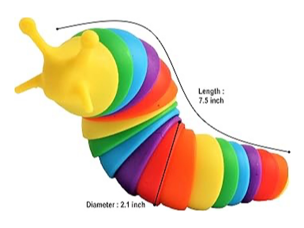 فیجت ضد استرس مدل فینگر اسلاگ طرح حلزون منعطف رنگارنگ اسباب بازی