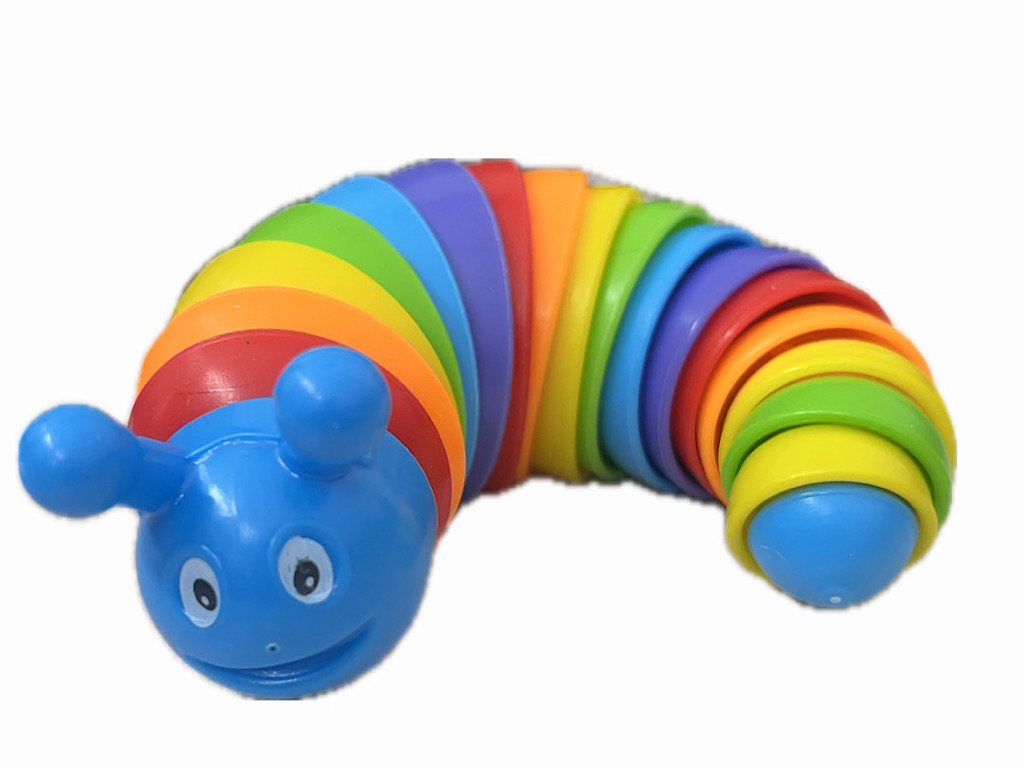 فیجت ضد استرس مدل فینگر اسلاگ طرح حلزون منعطف رنگارنگ اسباب بازی