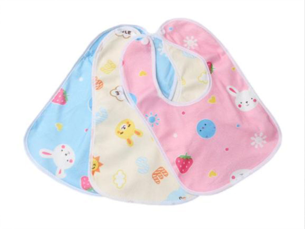 پیشبند نوزادی دکمه ای طرح دار