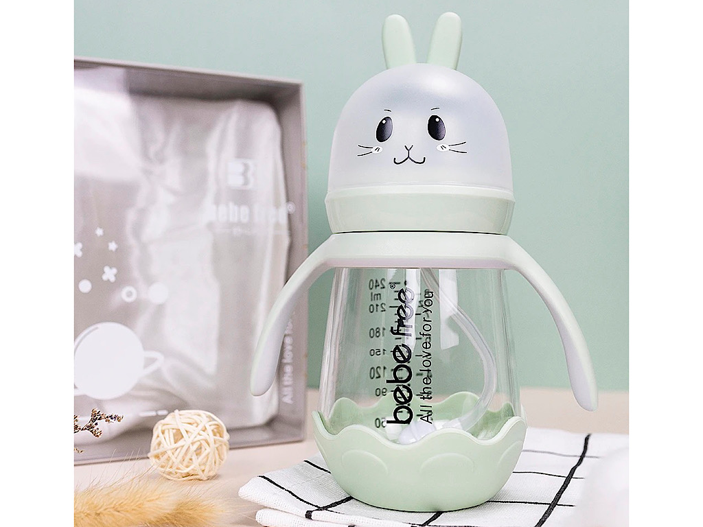 شیشه شیر نوزادی پیرکس حجم 240 میلی لیتر ب ب فری  BEBE FREE