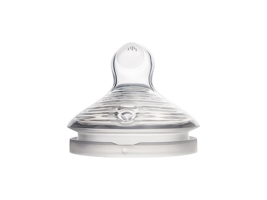 سر شیشه شیر تک عددی سیلیکونی جریان متوسط نوزادی 18-6 ماه مدل natural sense پینو بیبی Pino baby